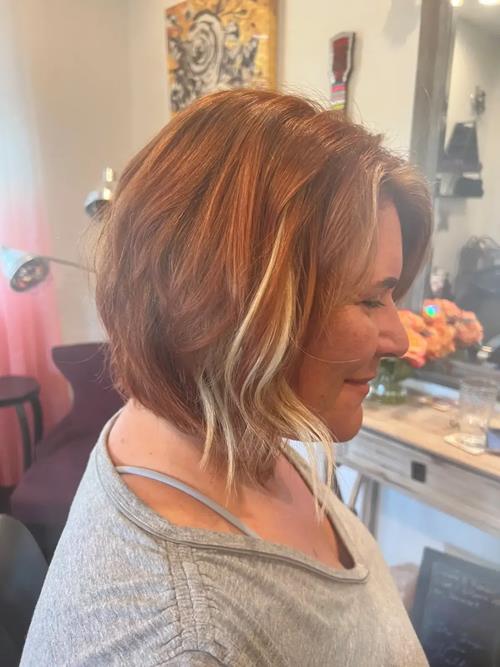 Copper Hair Color in Aurora, Colorado This warm copper hair color was customized to enhance her natu(..)
